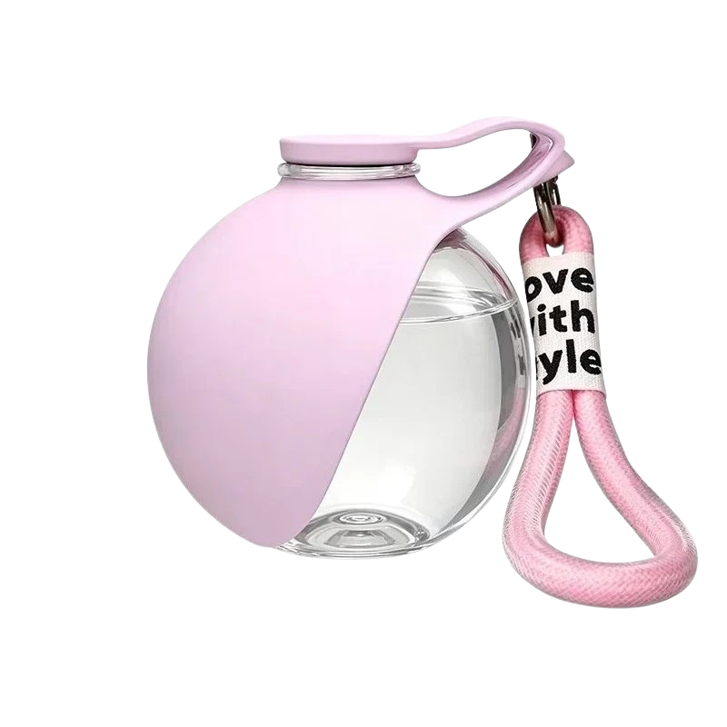 Dog Water Bottle with Collapsible Bowl – 285ml Leak-Proof Travel Cup