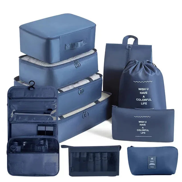 Travel Packing Cubes Set – Foldable Oxford Luggage Organisers for Suitcases