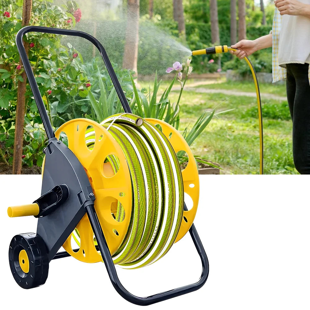 Garden Hose Reel Cart – Wheeled Hose Storage for up to 60m of Pipe