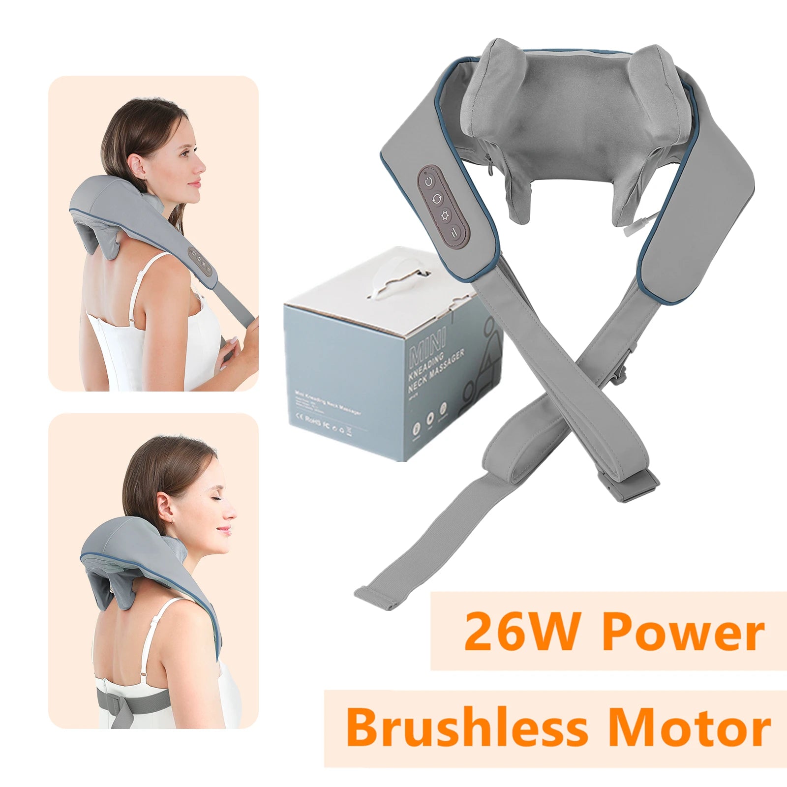Cordless Neck & Shoulder Massager – Kneading Shawl, Rechargeable & Relaxing