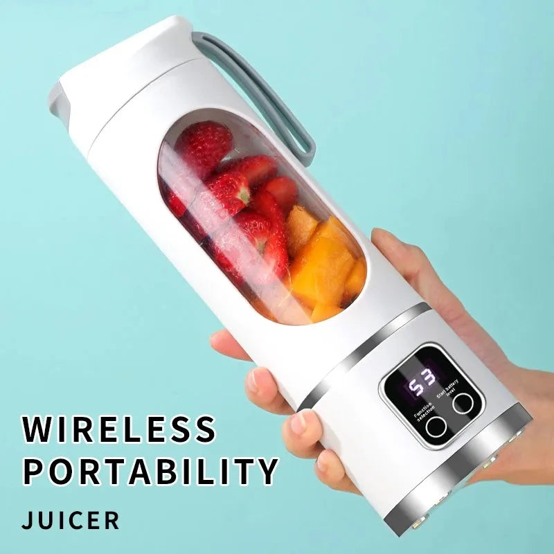 Portable Blender – 450ml Rechargeable Juicer Cup with Digital Display