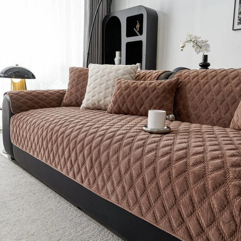 Nordic Plush Sofa Cover