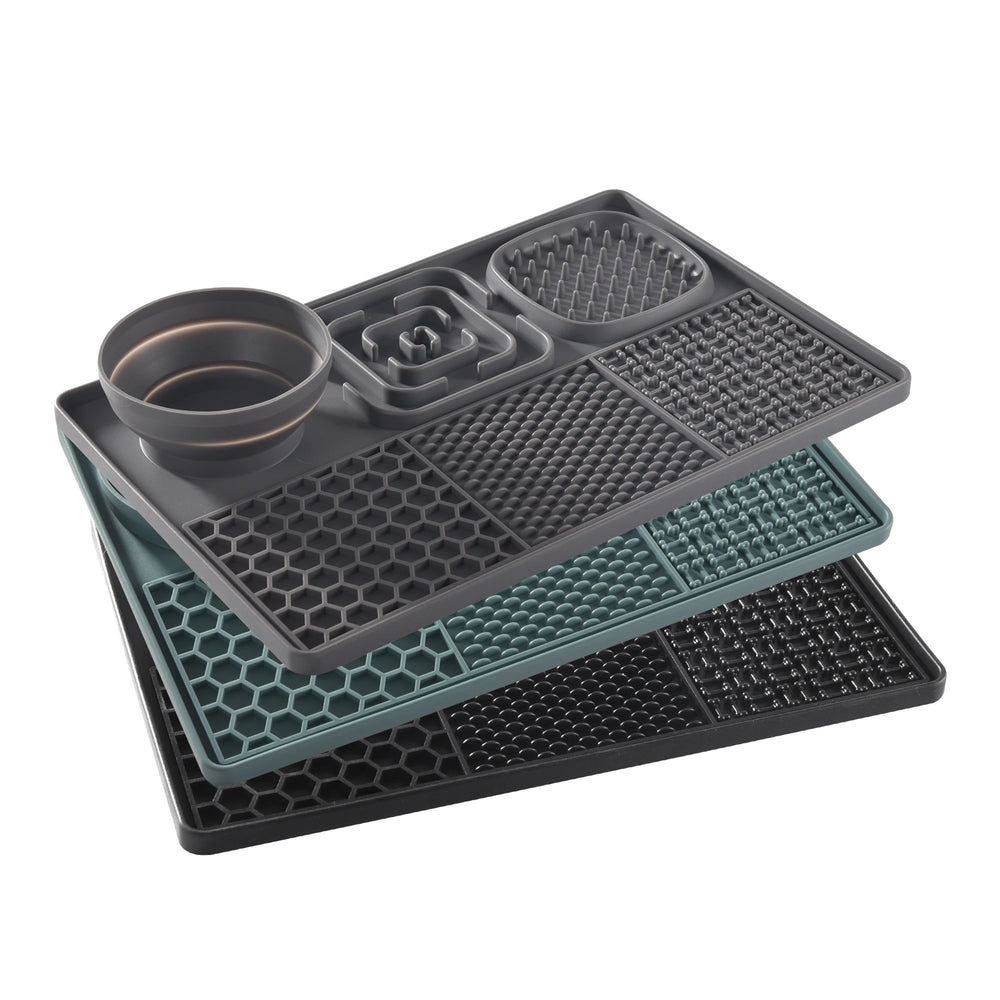 Dog Slow Feeder Licking Mat – 3-in-1 Silicone Pad with Suction Base, BPA-Free