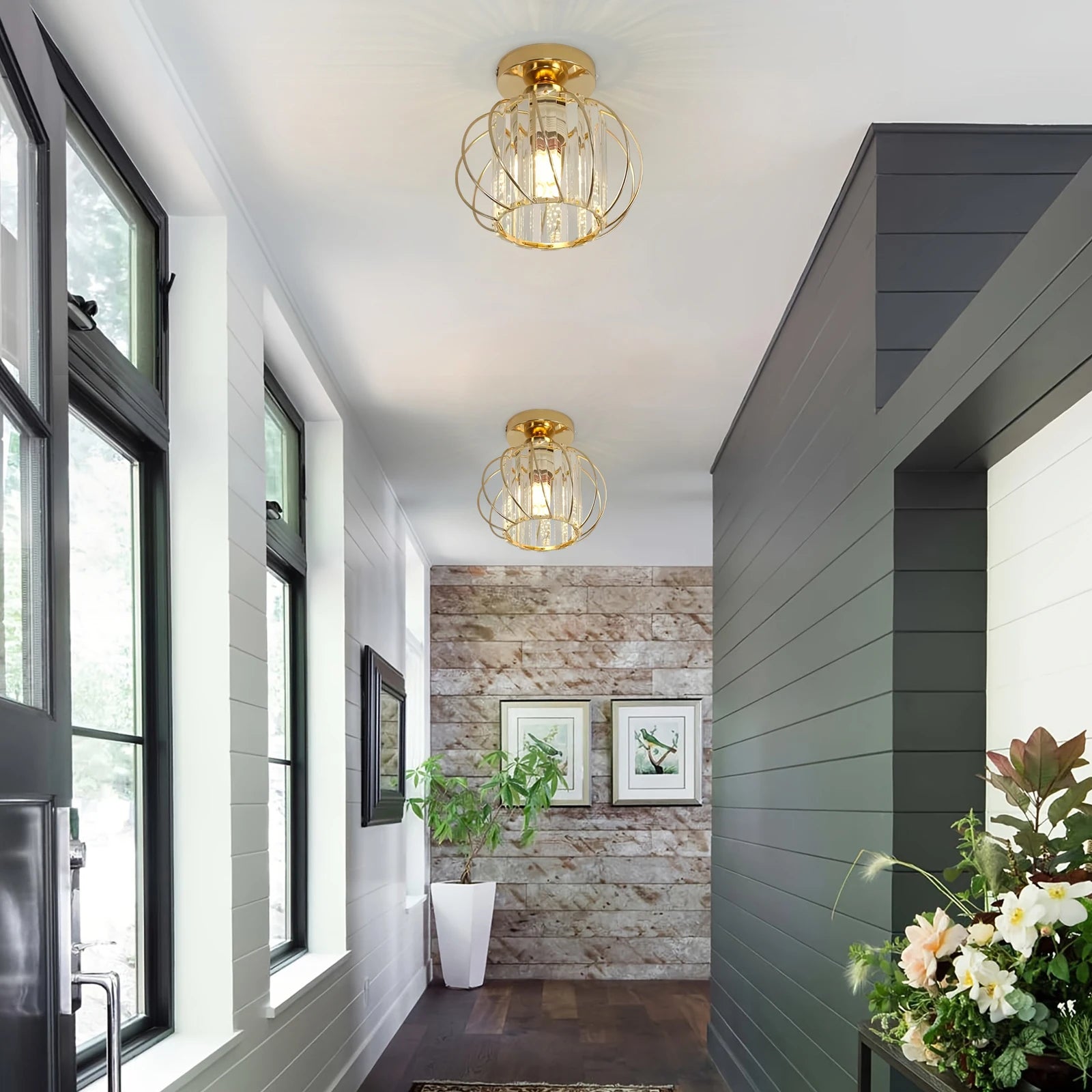 Crystal E27 Ceiling Light