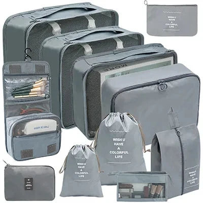 Travel Packing Cubes Set – Foldable Oxford Luggage Organisers for Suitcases