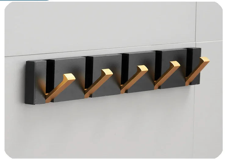 SleekMount – Folding Aluminium Robe & Towel Hooks