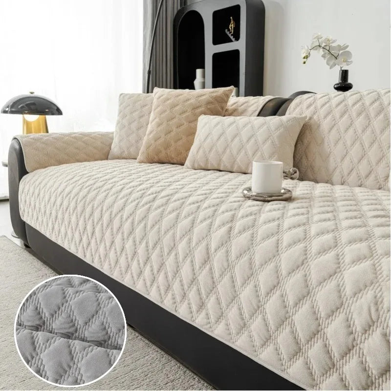 Nordic Plush Sofa Cover