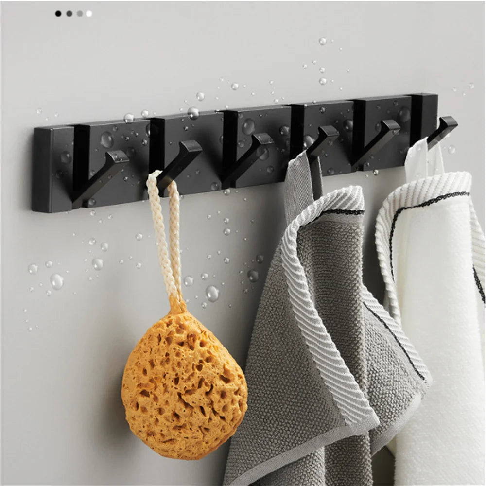 SleekMount – Folding Aluminium Robe & Towel Hooks