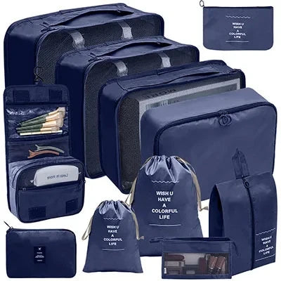 Travel Packing Cubes Set – Foldable Oxford Luggage Organisers for Suitcases
