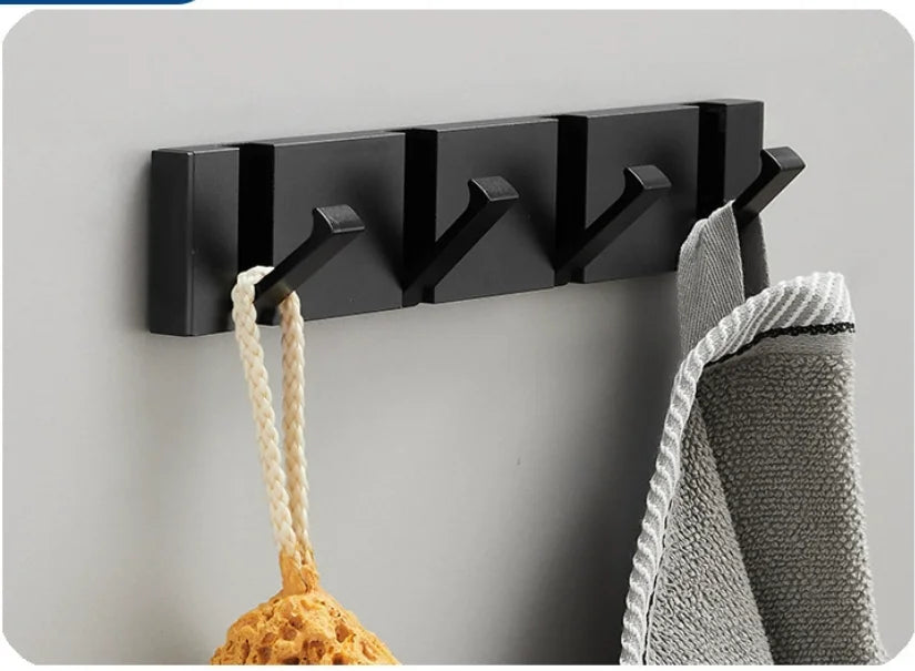 SleekMount – Folding Aluminium Robe & Towel Hooks