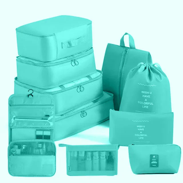 Travel Packing Cubes Set – Foldable Oxford Luggage Organisers for Suitcases