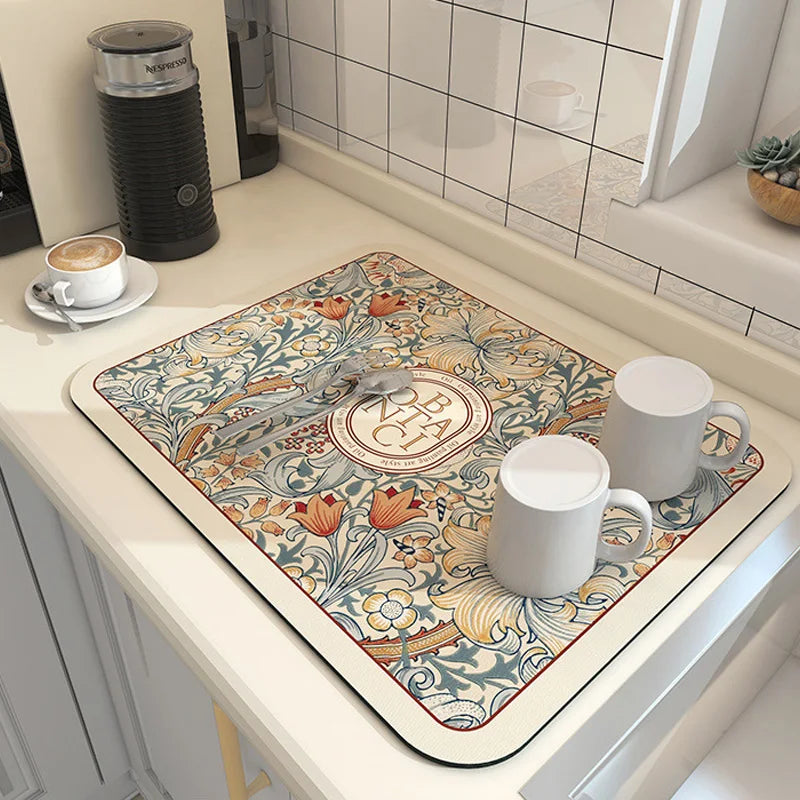 EarthDri – Quick-Dry Diatomite Draining Mat for Kitchen & Bar