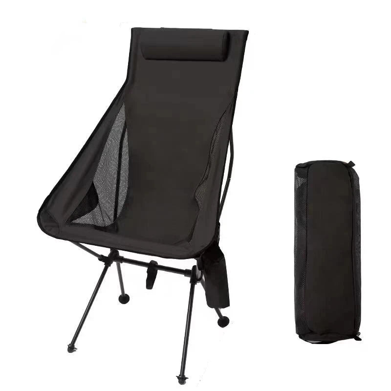 Folding Camping Chair with Headrest – Lightweight Aluminium, Packs Away