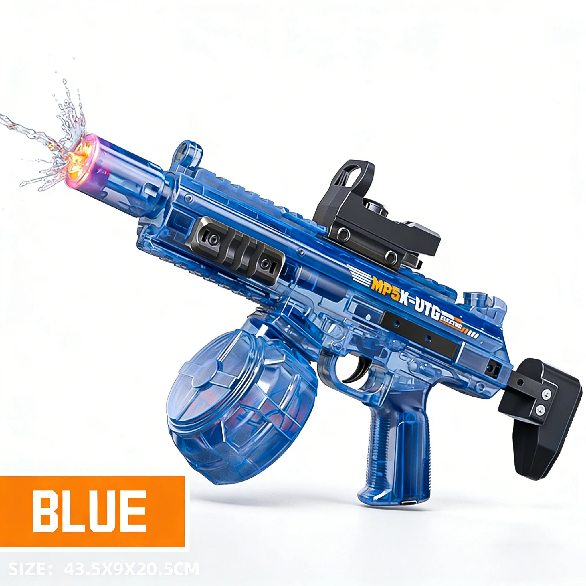 Electric Water Gun Toy – Auto Firing with Recoil, Lights & Sound Effects