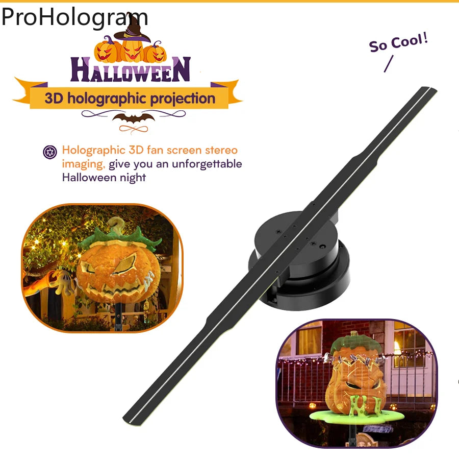 3D Hologram Advertising Fan – WiFi Holographic LED Display for Shops & Events