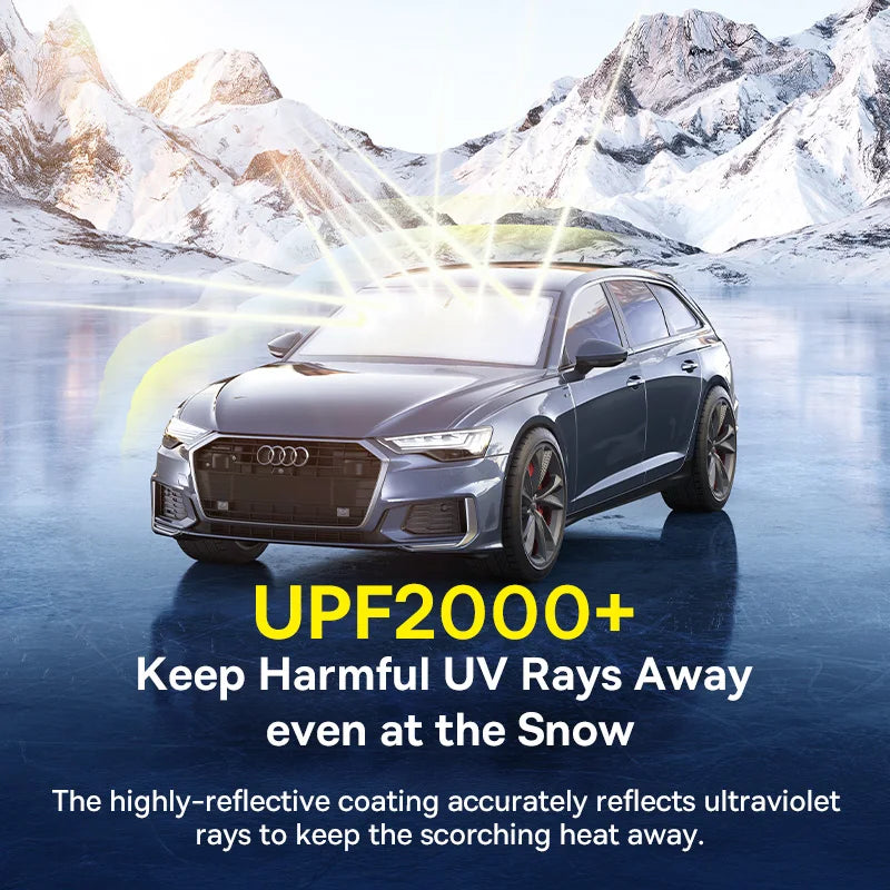 Car Windscreen Sun Shade – Folding UV Sunshade for Front Windscreen, 150×80cm
