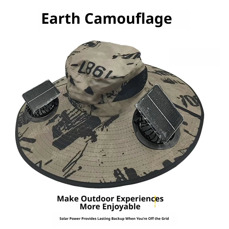 Solar-Powered Fan Sun Hat – Built-In Fans, UV Protection for Fishing & Outdoors