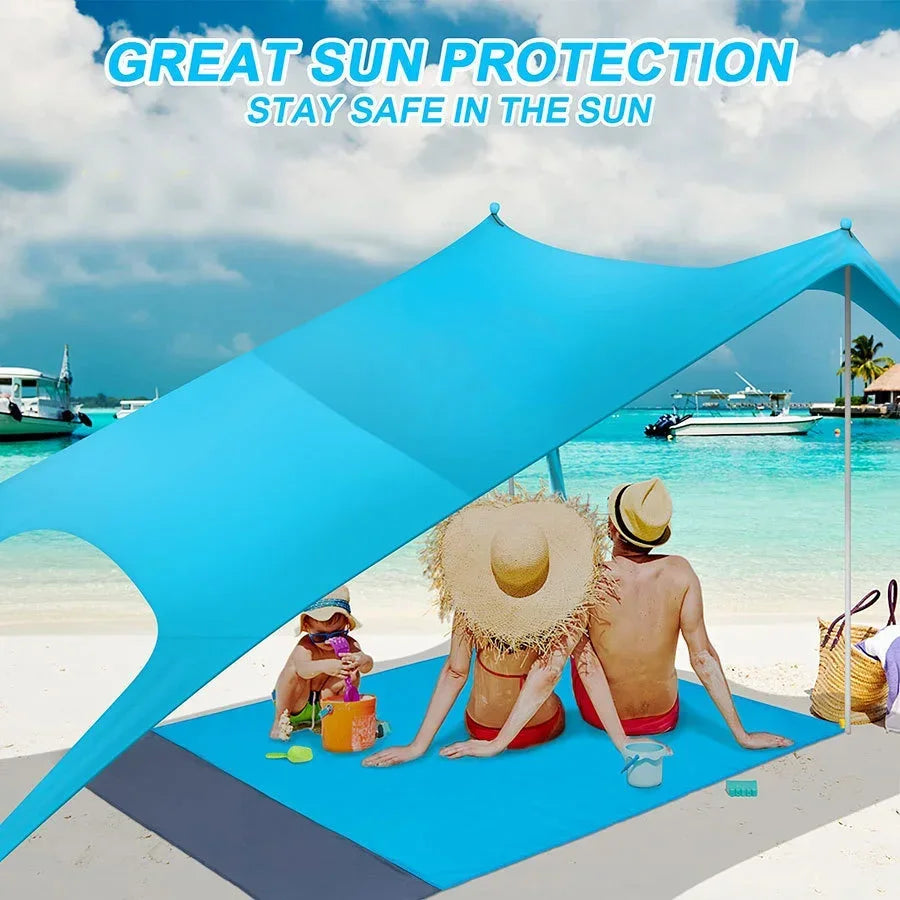 Beach Sun Shade Canopy – Lightweight UV Shelter with Carry Bag