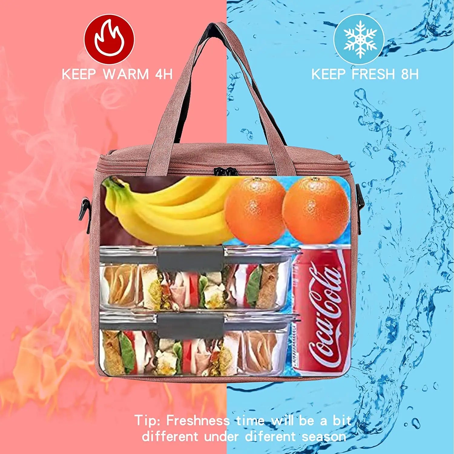 Insulated Lunch Bag – Large Cooler Bag with Shoulder Strap for Work & Picnics