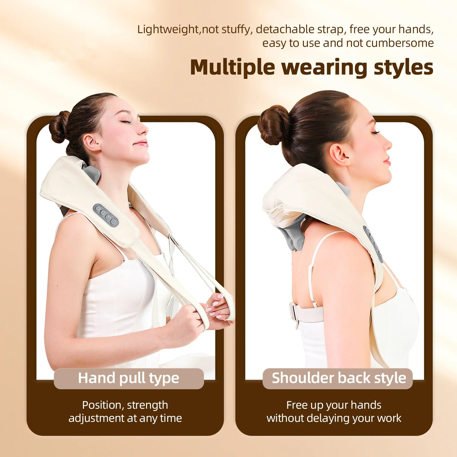 Cordless Neck & Shoulder Massager – Kneading Shawl, Rechargeable & Relaxing