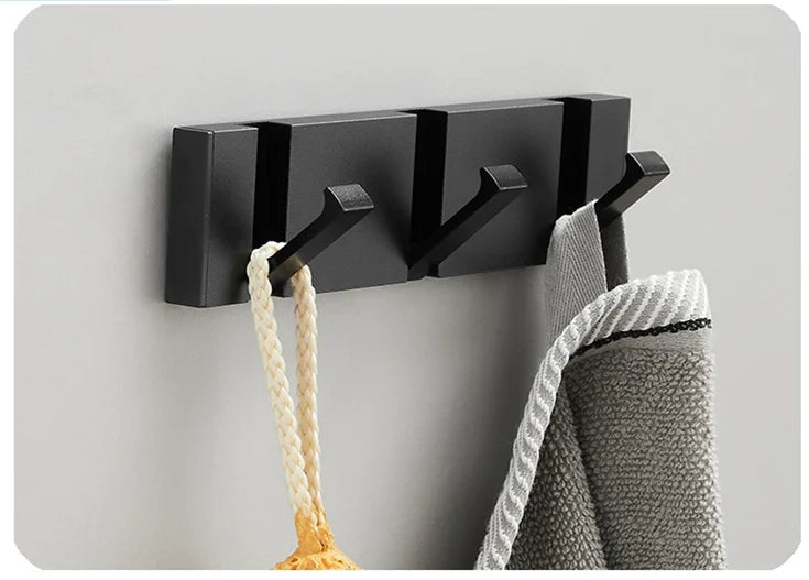 SleekMount – Folding Aluminium Robe & Towel Hooks