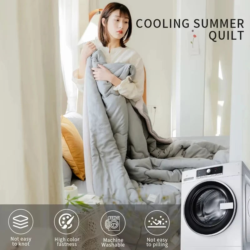 Cooling Summer Quilt – Soft, Breathable, Lightweight Comforter for Warm Nights