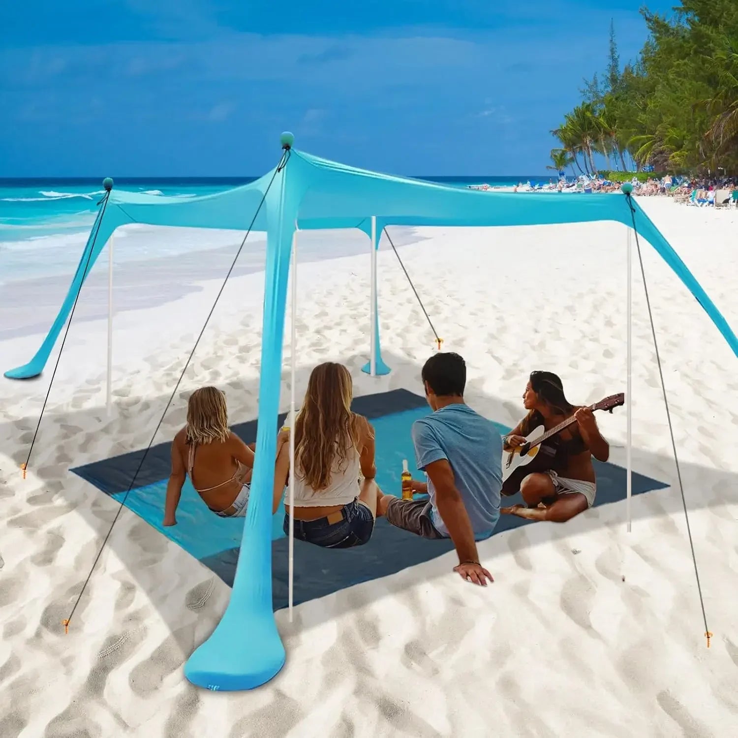 Beach Sun Shade Canopy – Lightweight UV Shelter with Carry Bag