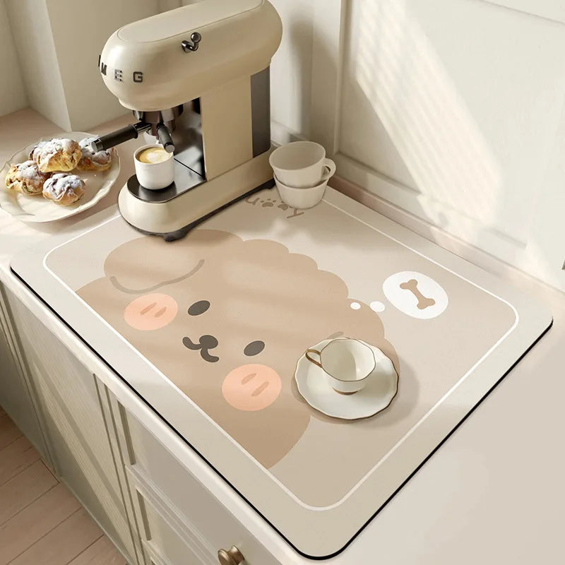 EarthDri – Quick-Dry Diatomite Draining Mat for Kitchen & Bar