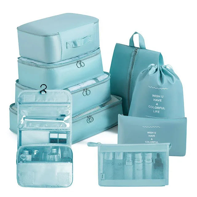 Travel Packing Cubes Set – Foldable Oxford Luggage Organisers for Suitcases