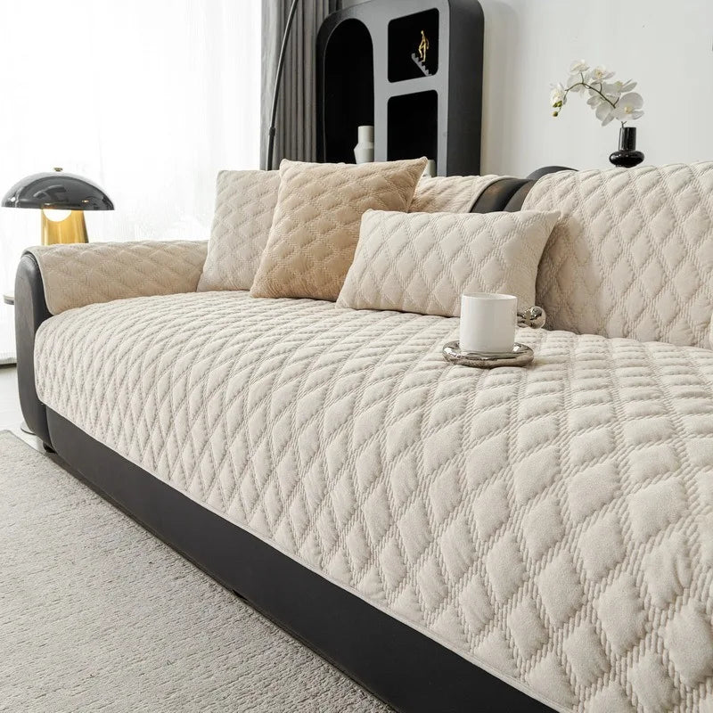 Nordic Plush Sofa Cover
