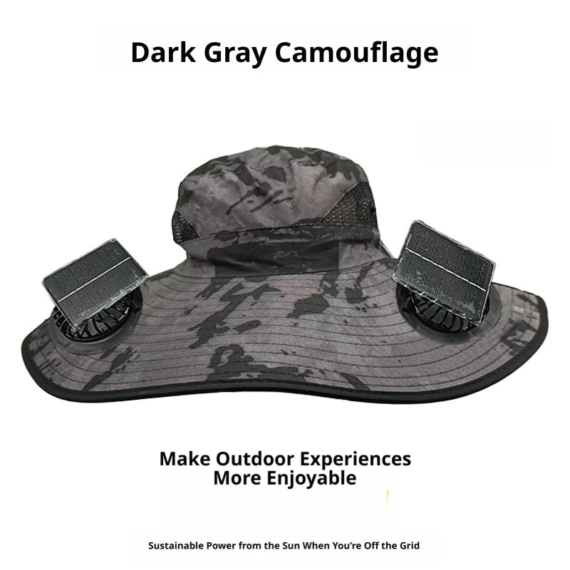 Solar-Powered Fan Sun Hat – Built-In Fans, UV Protection for Fishing & Outdoors