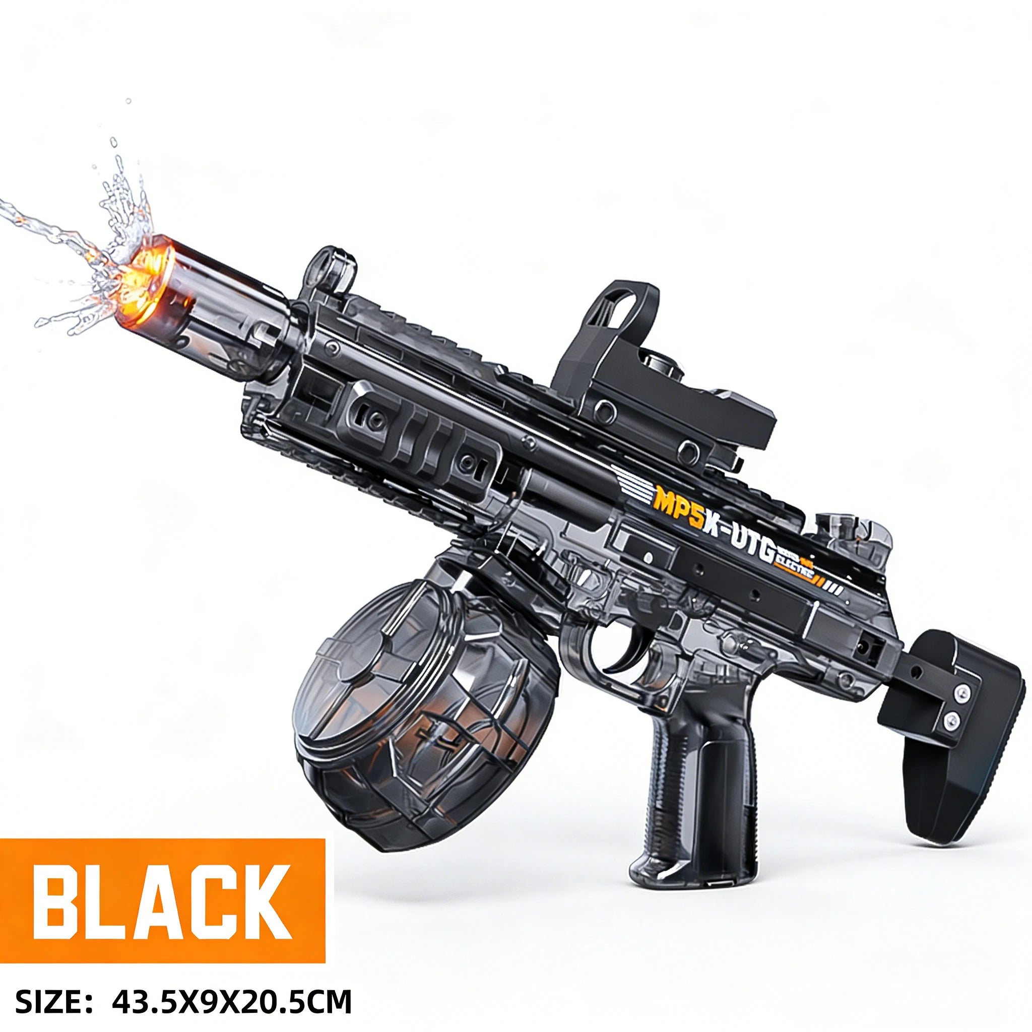 Electric Water Gun Toy – Auto Firing with Recoil, Lights & Sound Effects