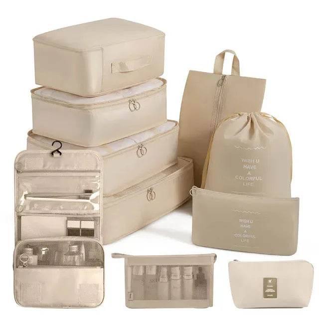 Travel Packing Cubes Set – Foldable Oxford Luggage Organisers for Suitcases