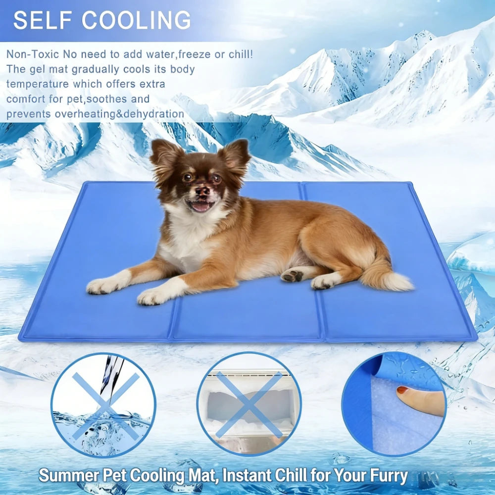 Pet Cooling Gel Mat – Self-Cooling Summer Ice Pad for Dogs & Cats