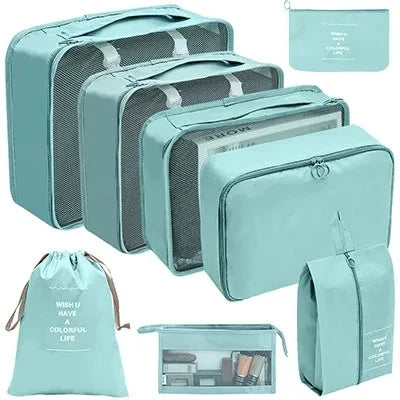 Travel Packing Cubes Set – Foldable Oxford Luggage Organisers for Suitcases