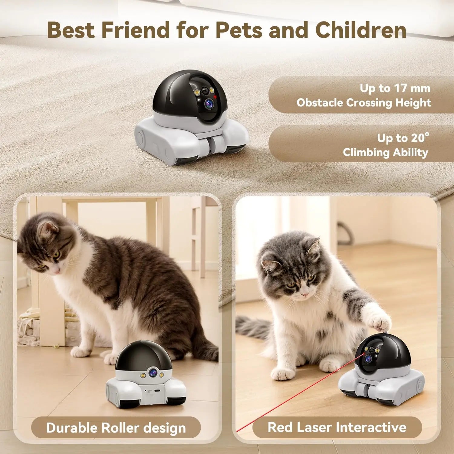 360° Smart Pet & Home Camera – Movable WiFi Cam with Night Vision & 2-Way Audio