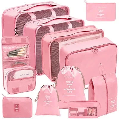 Travel Packing Cubes Set – Foldable Oxford Luggage Organisers for Suitcases