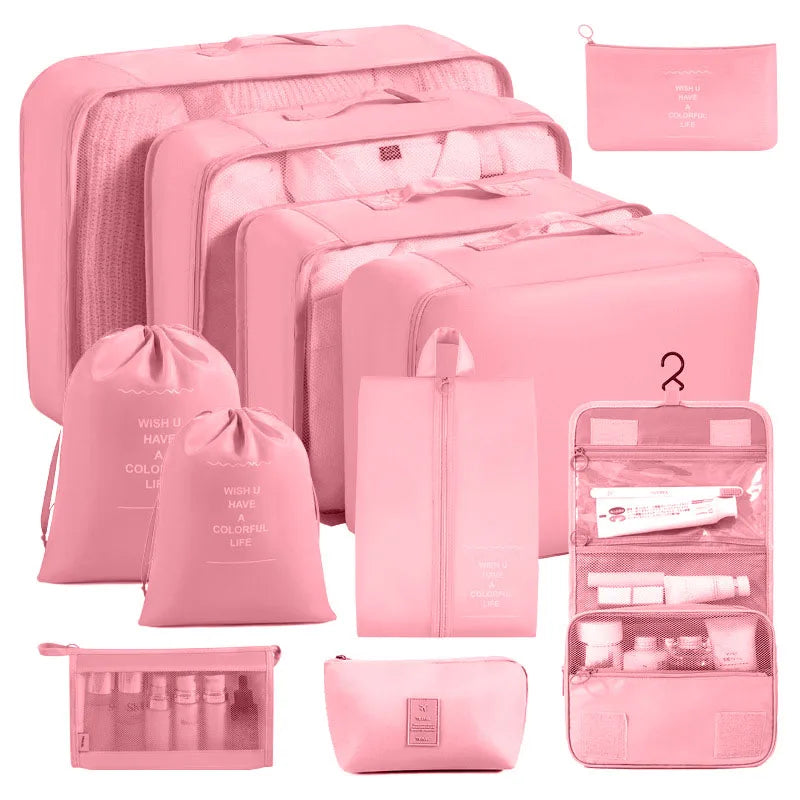 Travel Packing Cubes Set – Foldable Oxford Luggage Organisers for Suitcases