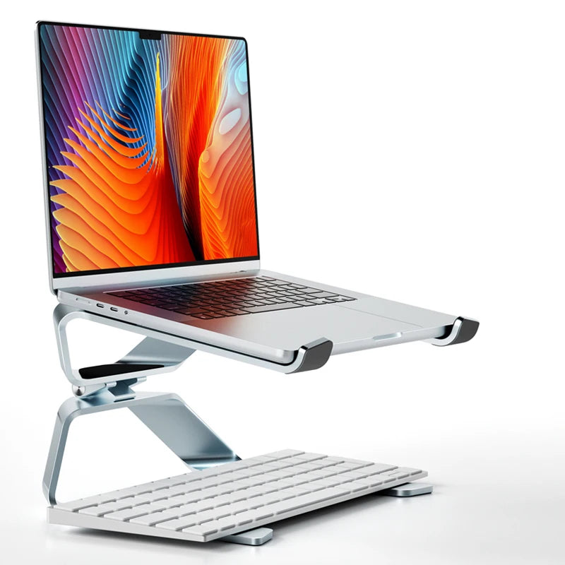 Adjustable Aluminium Laptop Stand – Foldable Cooling Riser for 10–17.3 inch Laptops & Tablets