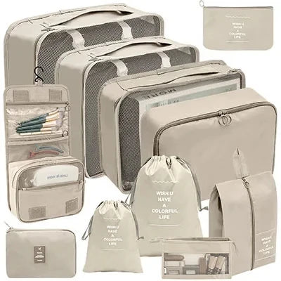 Travel Packing Cubes Set – Foldable Oxford Luggage Organisers for Suitcases