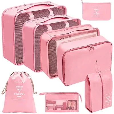 Travel Packing Cubes Set – Foldable Oxford Luggage Organisers for Suitcases