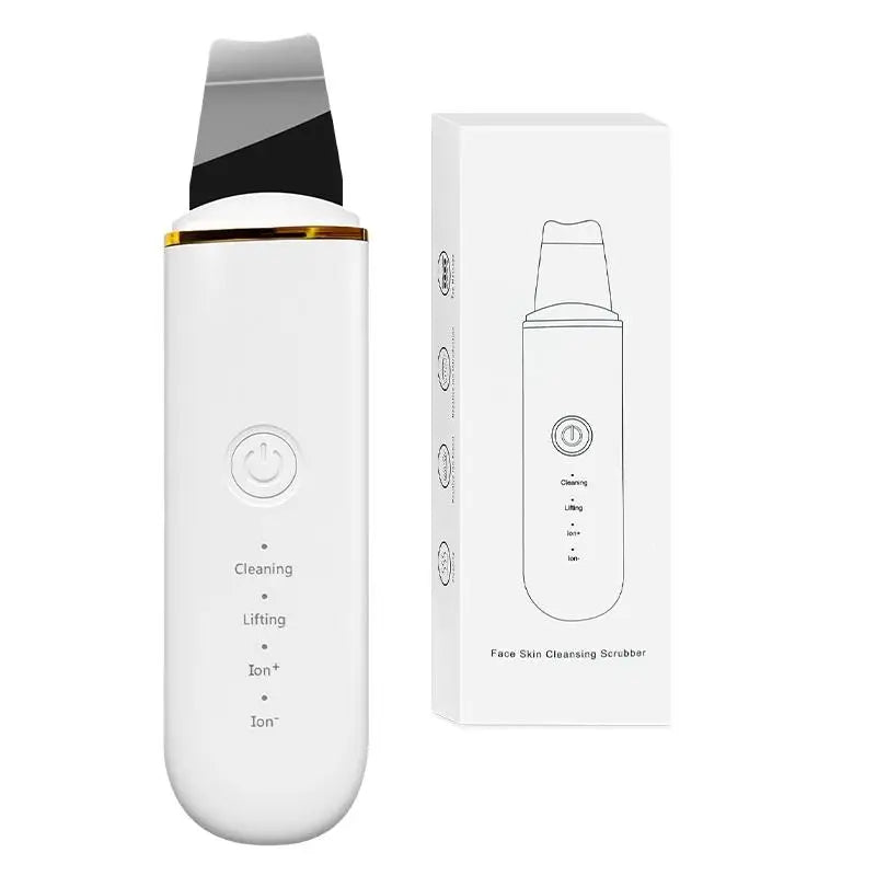 Facial Skin Scrubber – Rechargeable Spatula with 4 Cleansing Modes