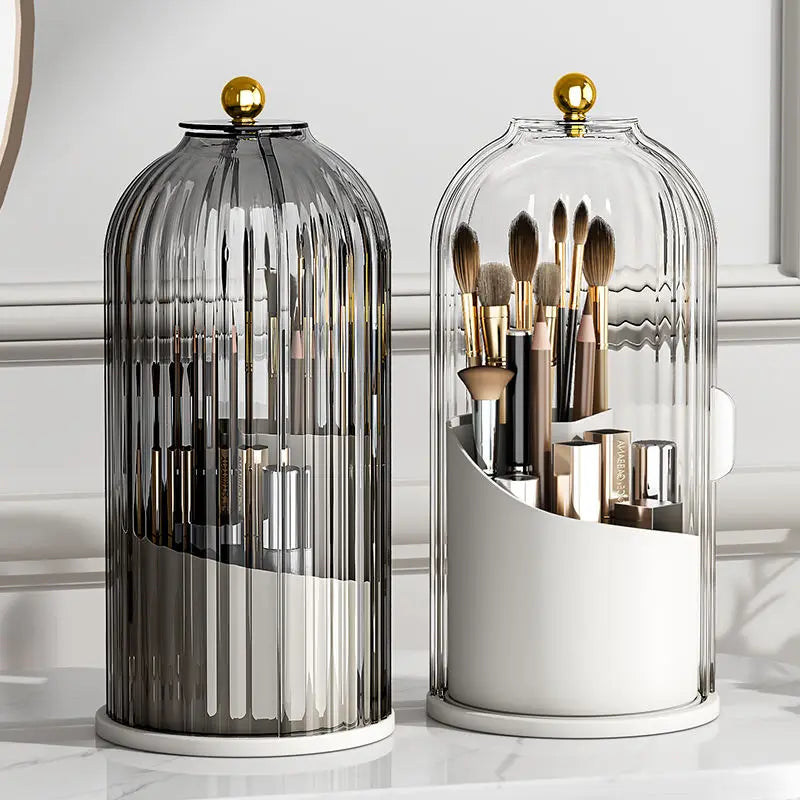 VanityTwirl – 360° Rotating Cosmetics Organiser with Dust Lid