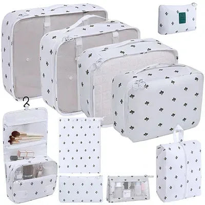 Travel Packing Cubes Set – Foldable Oxford Luggage Organisers for Suitcases