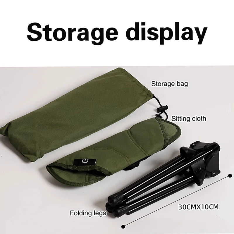 360° Folding Camping Stool – Lightweight Rotating Chair for Fishing & Picnics