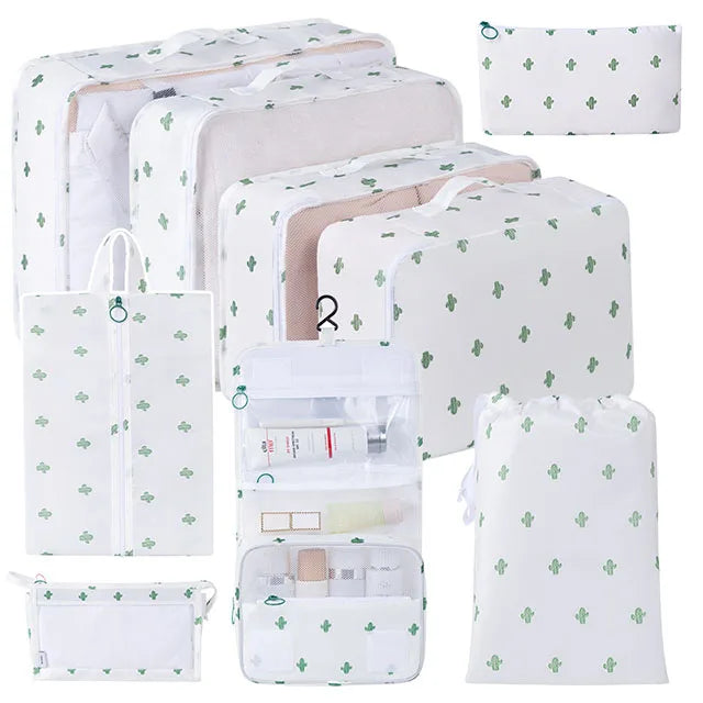 Travel Packing Cubes Set – Foldable Oxford Luggage Organisers for Suitcases