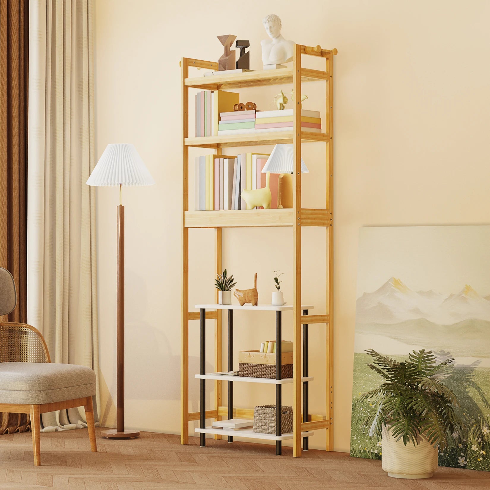 Over-the-Toilet Bamboo Storage Shelf – 3-Tier Bathroom Space-Saver Rack