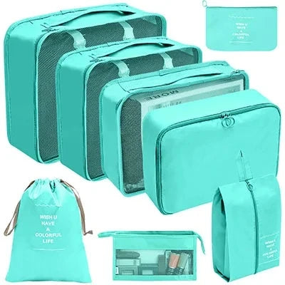 Travel Packing Cubes Set – Foldable Oxford Luggage Organisers for Suitcases