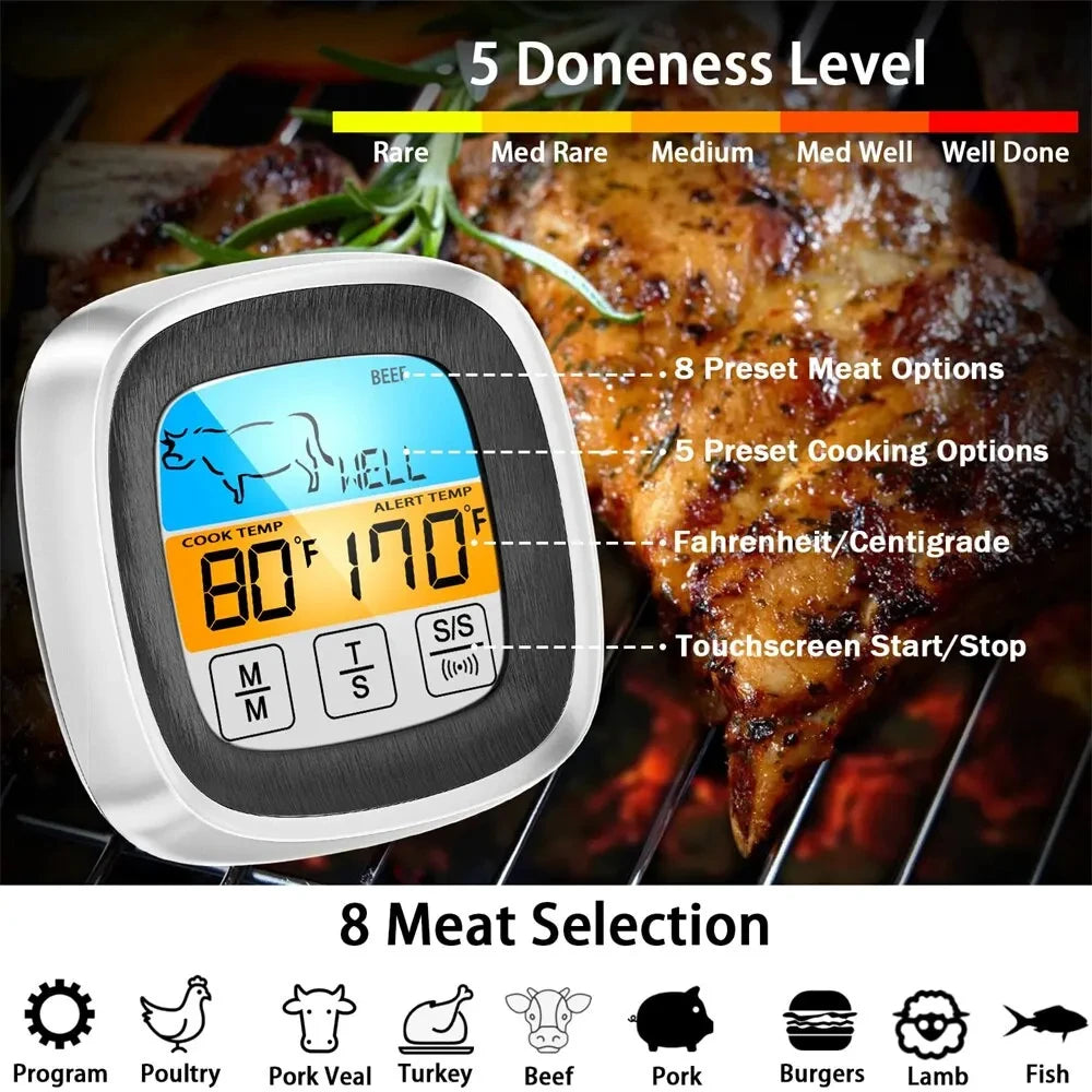 Digital Kitchen Thermometer – Instant-Read Probe for Meat, BBQ & Baking