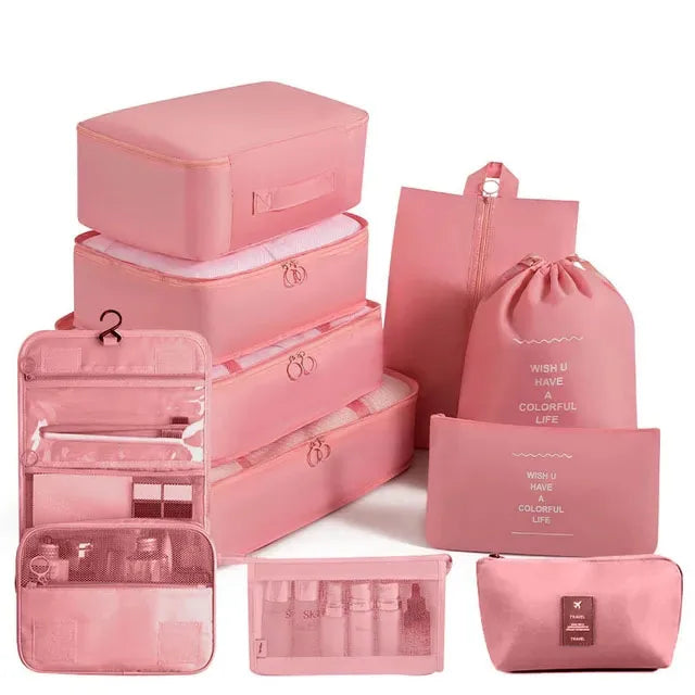 Travel Packing Cubes Set – Foldable Oxford Luggage Organisers for Suitcases
